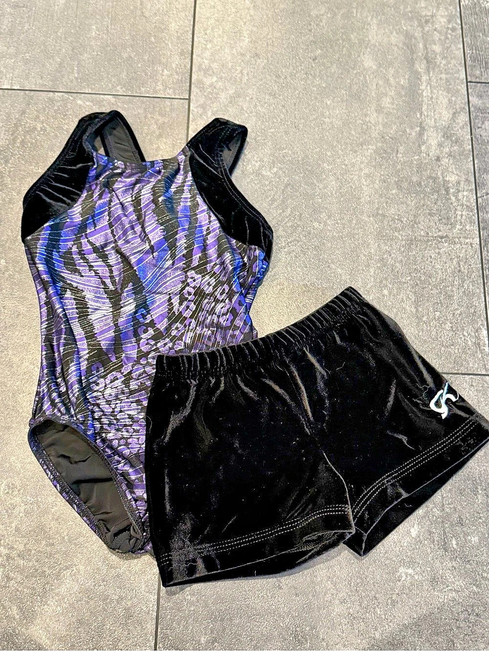 Destira gymnastics leotard with GK shorts